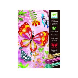 For older children - Glitter board Glitter butterflies